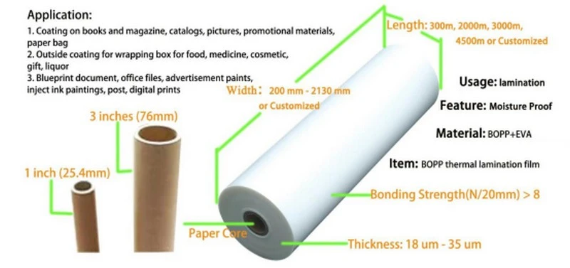 Bopp Matt Small Roll Laminating Film factory
